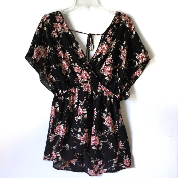 torrid Tops - Torrid Wrap Front Babydoll Blouse Sz 0 (L)